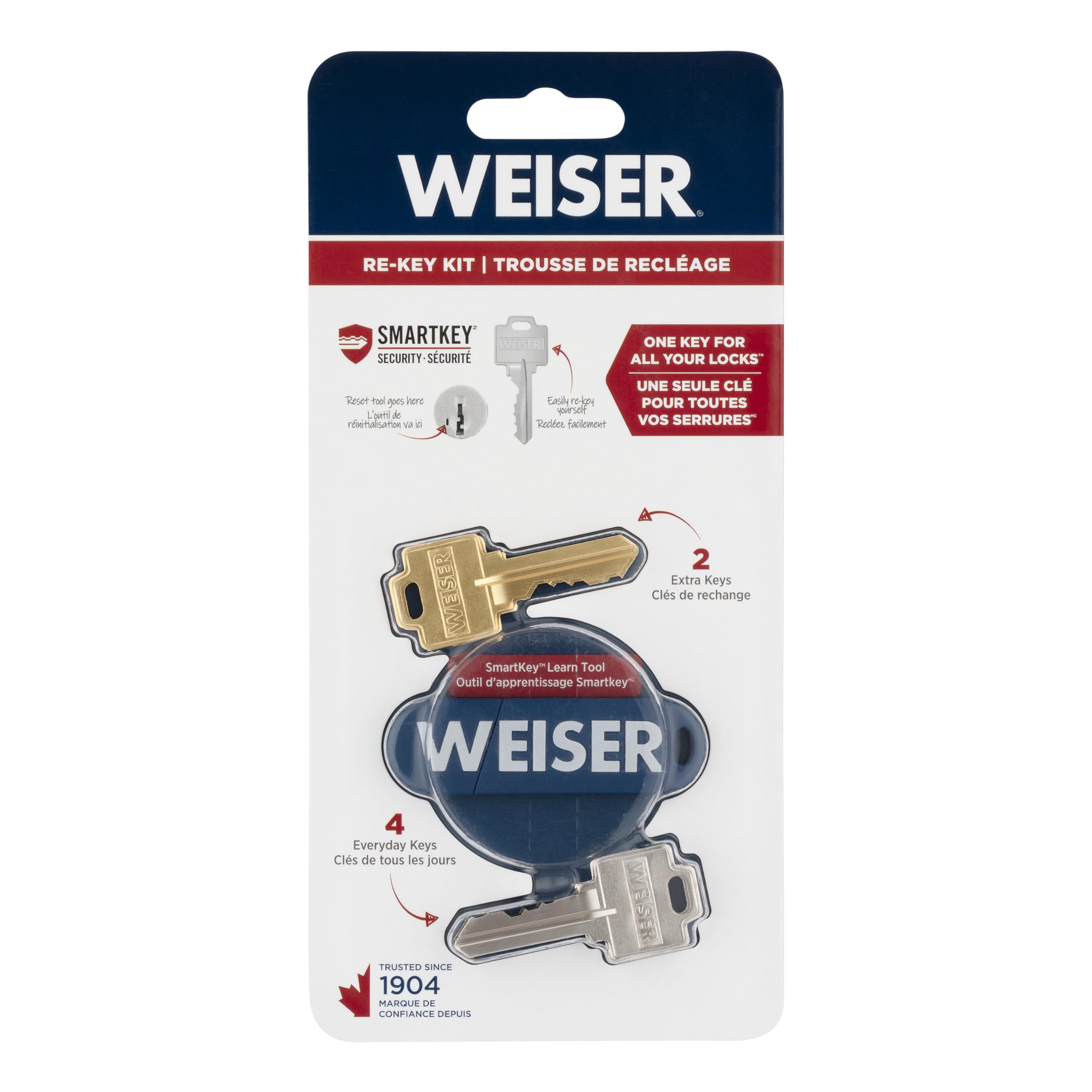 rekey Weiser SmartKey Re-Key Kit for Quick, DIY Lock Rekeying in Seconds